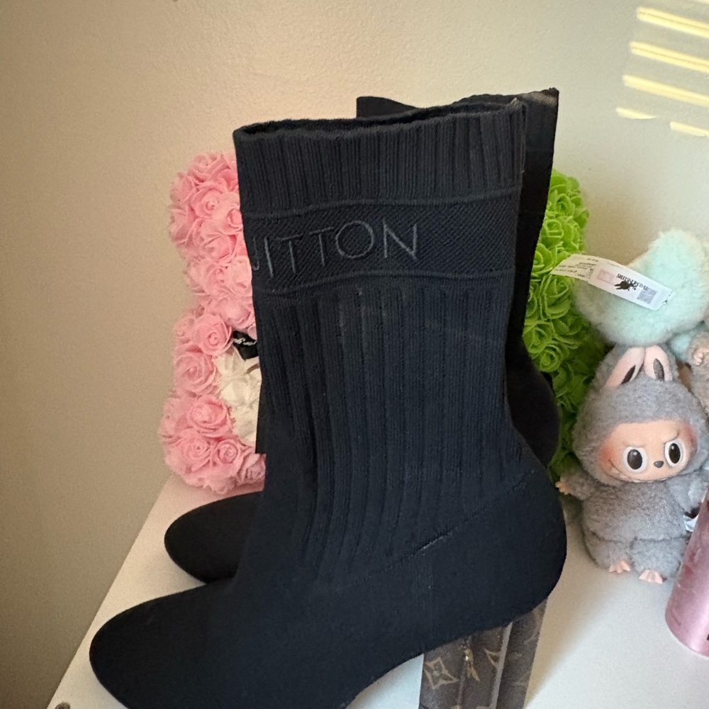 Louis Vuitton Black Heeled Boots